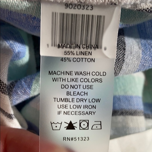 Vince Camuto Linen Striped Wide Legged Pants - Picture 6 of 6